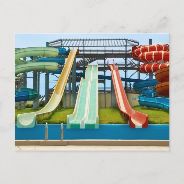 Colorful Waterslides Postcard (Front)