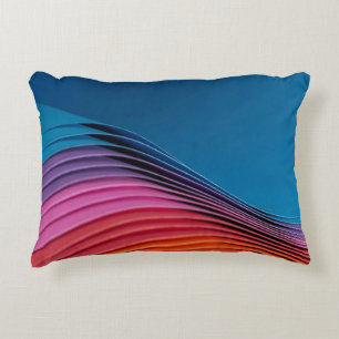 Colorful Wave Accent Pillow