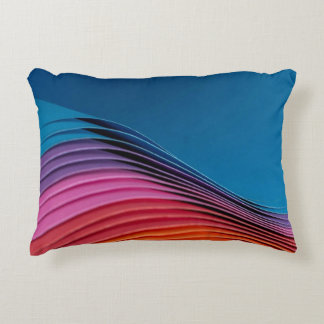 Colorful Wave Accent Pillow