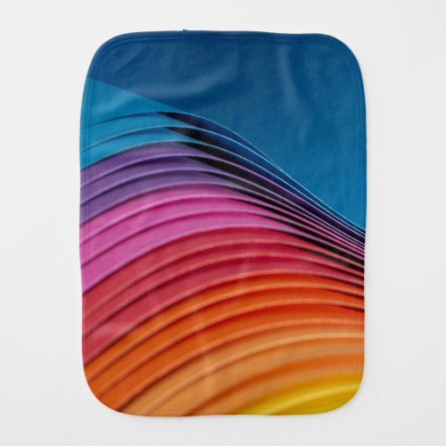 Colorful Wave Baby Burp Cloth