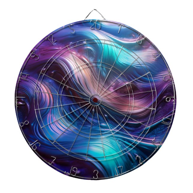 Colorful Wave Dart Board (Front)