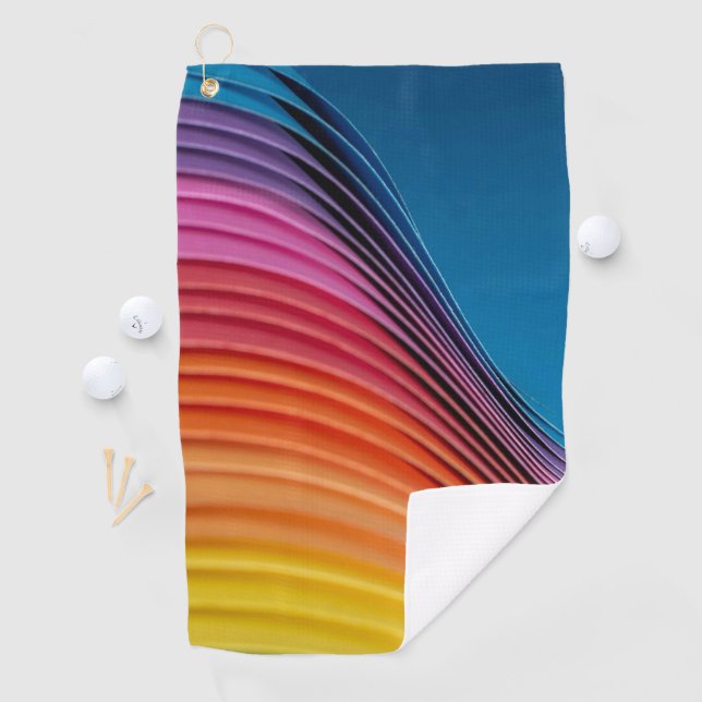 Colorful Wave  Golf Towel (InSitu)