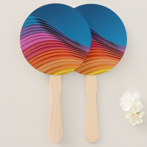 Colorful Wave Hand Fan