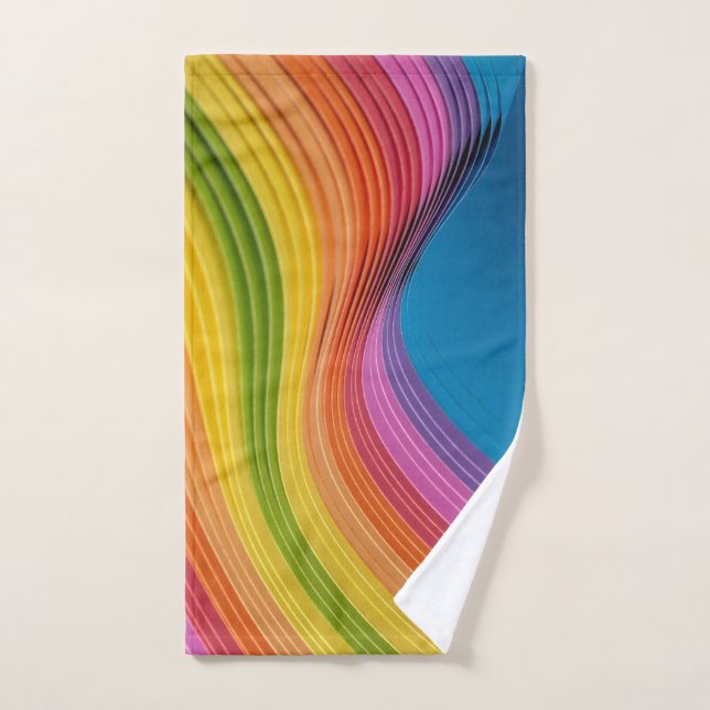 Colorful Wave Hand Towel (Hand Towel)