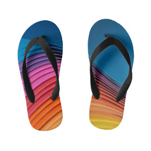 Colorful Wave Kid's Flip Flops