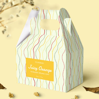 Colorful Wave Lines Gable Box Soap Brand Packaging