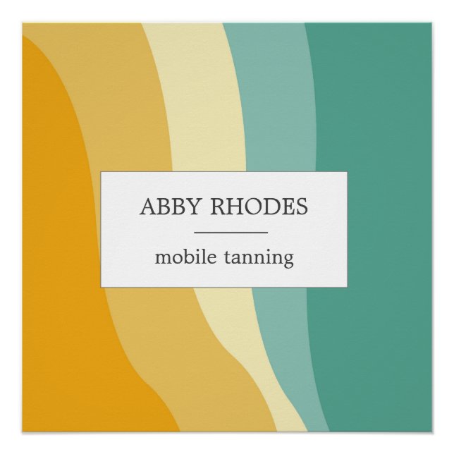 Colorful wave lines personalized poster (Front)
