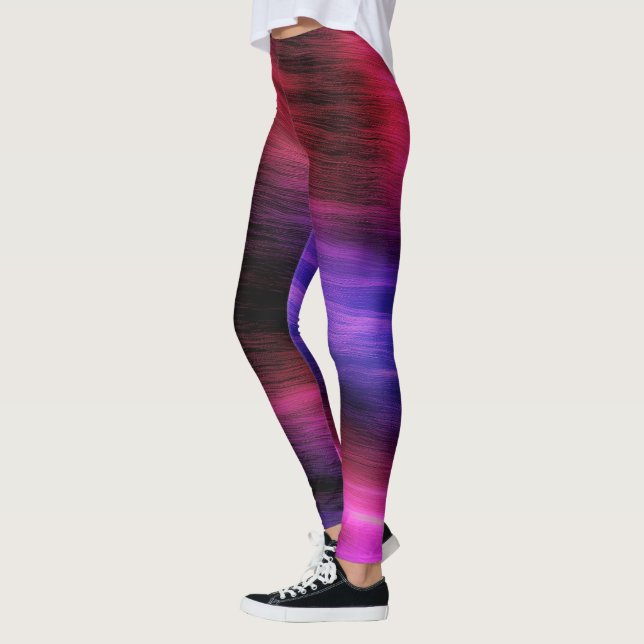 Colorful Wave Pattern Leggings (Left)