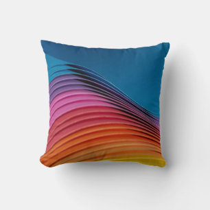 Colorful Wave Throw Pillow