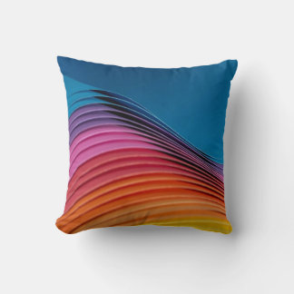 Colorful Wave Throw Pillow