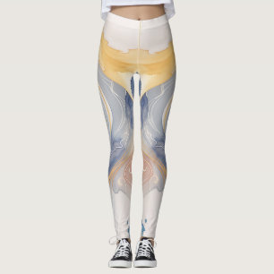 Colorful Waves Best Watercolor Leggings for You.