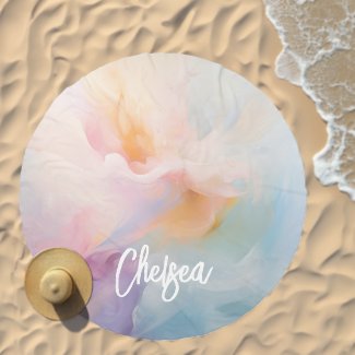 Colorful Waves Calligraphy Script Personalized 