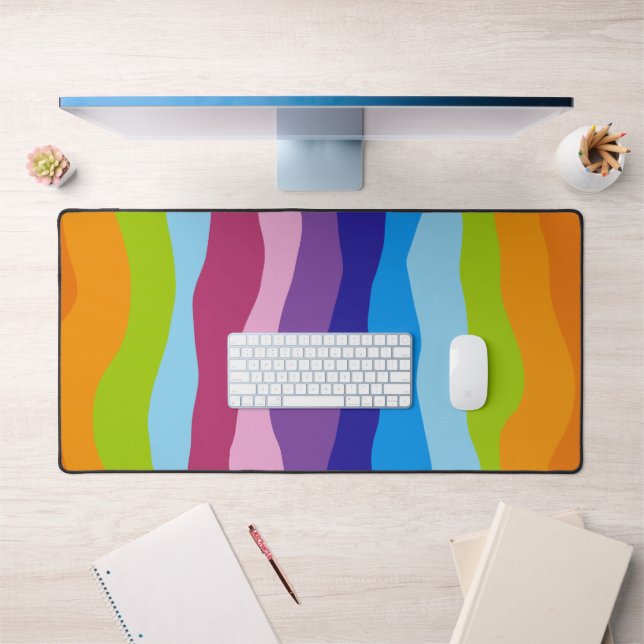 Colorful waves desk mat (Office 1)