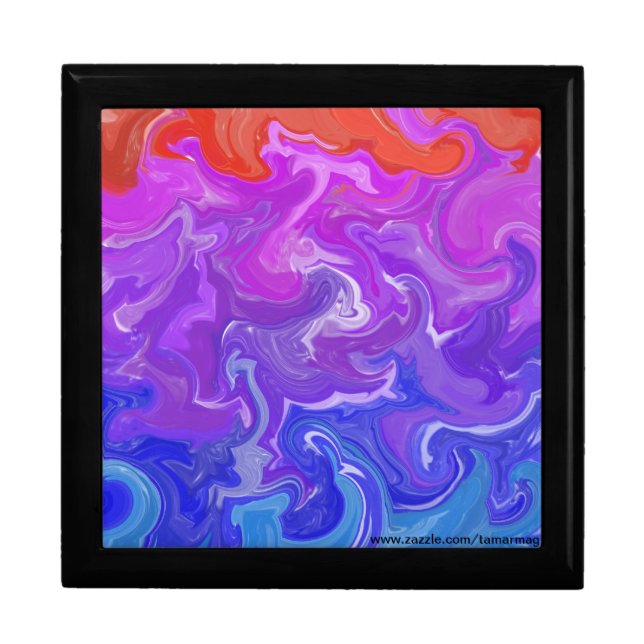 Colorful waves Keepsake box (Front)