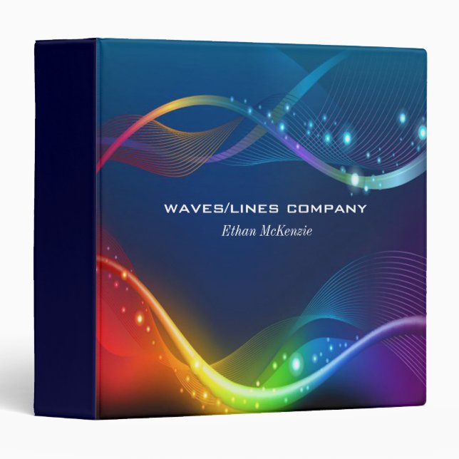 Colorful Waves LInes Binder (Front/Spine)