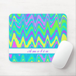 Colorful Waves Mouse Pad