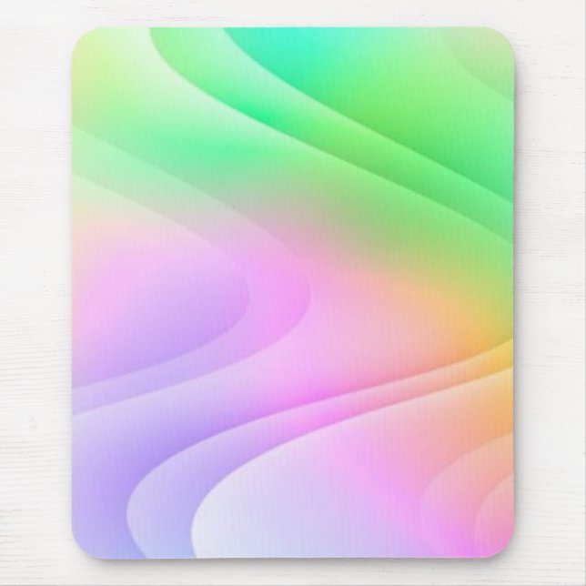 colorful waves mousepad (Front)