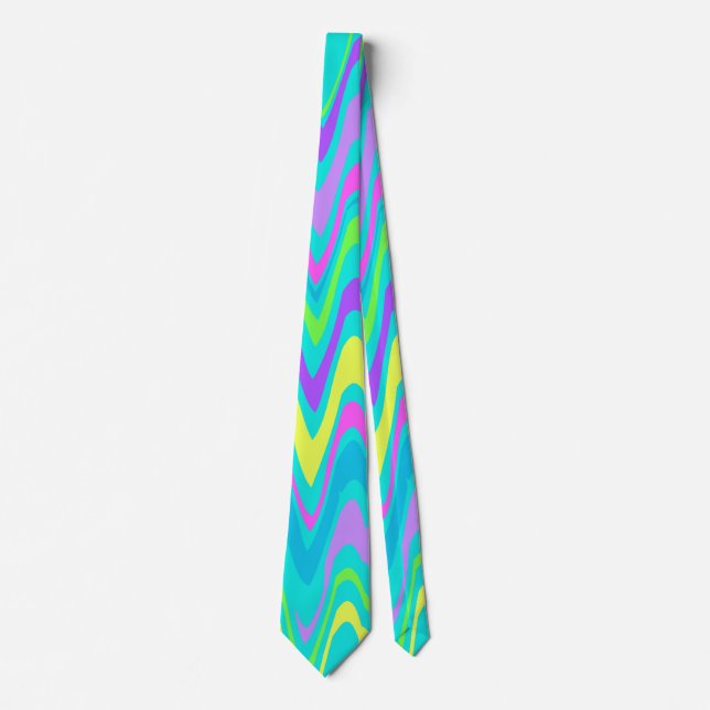Colorful Waves Neck Tie (Front)