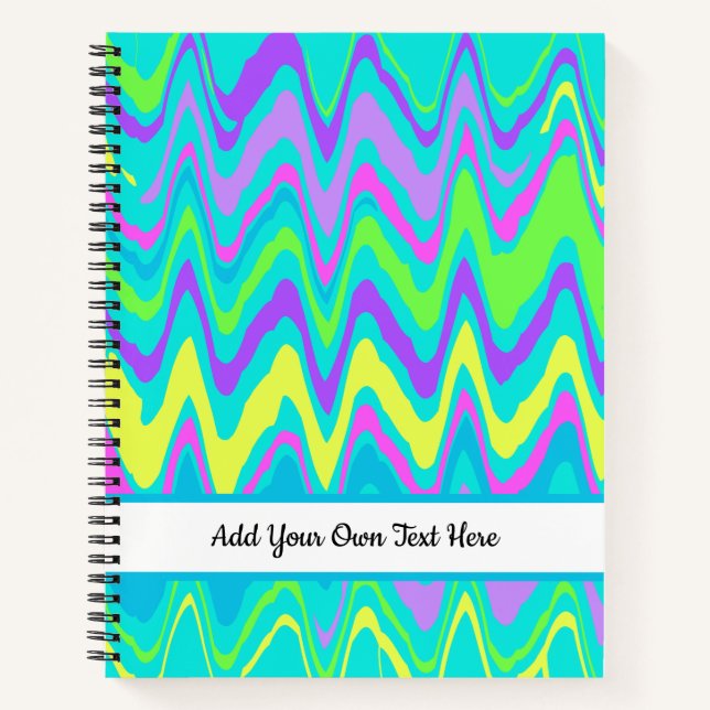 Colorful Waves Notebook (Front)