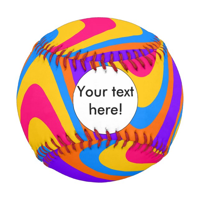 Colorful waves pattern baseball (Front)