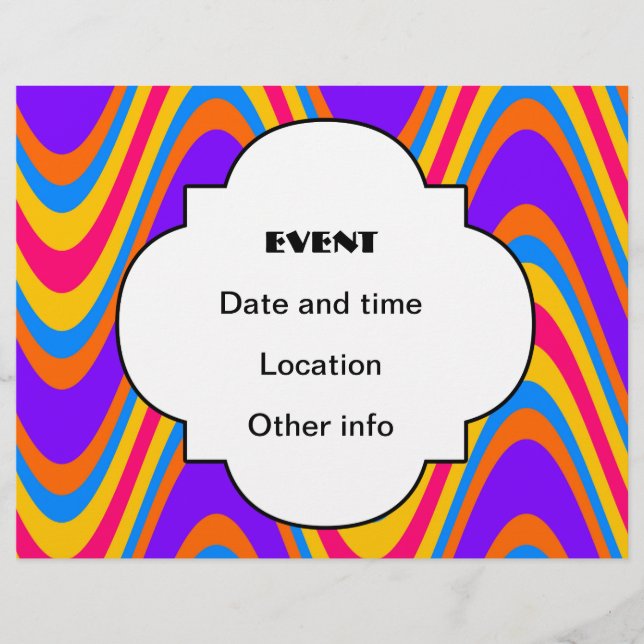 Colorful waves pattern flyer (Front)