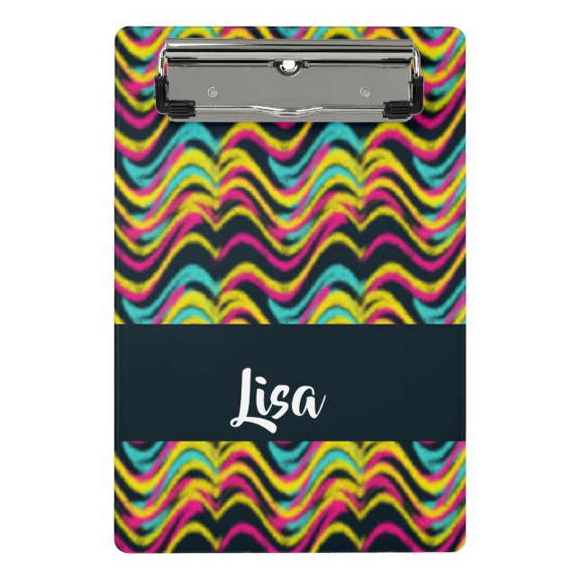 Colorful waves pattern mini clipboard (Front)