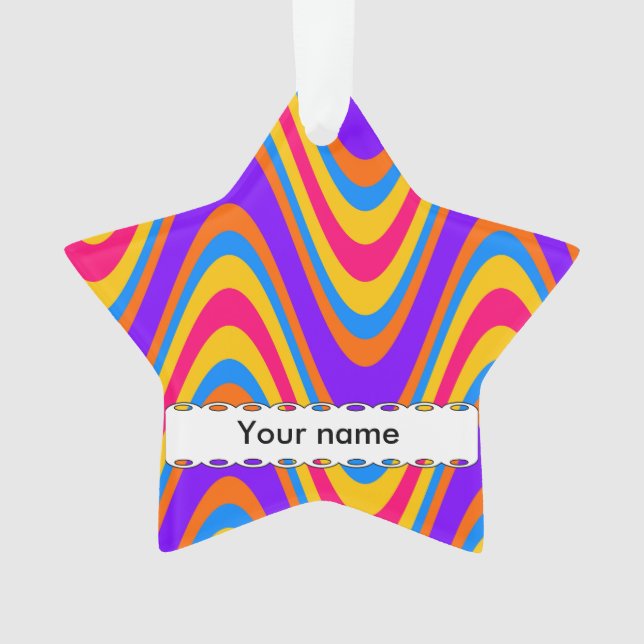 Colorful waves pattern ornament (Front)