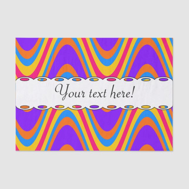 Colorful waves pattern tissue paper (Front)