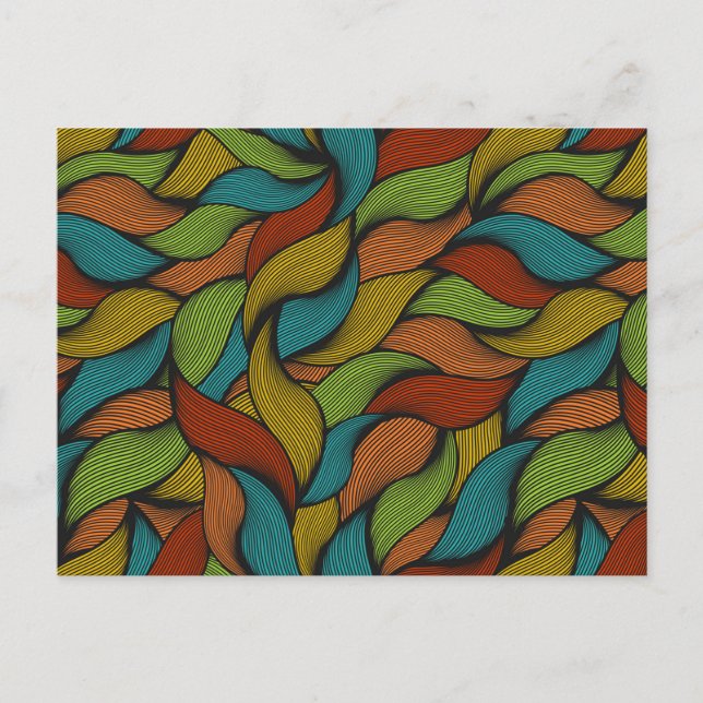 Colorful waves postcard (Front)