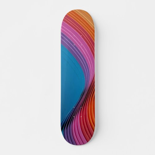 Colorful Waves Skateboard