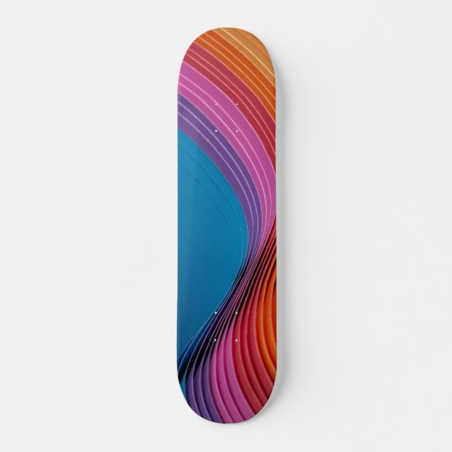 Colorful Waves Skateboard (Front)