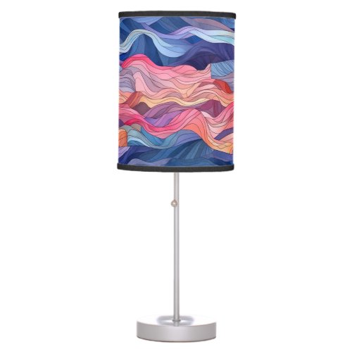 Colorful Waves Table Lamp