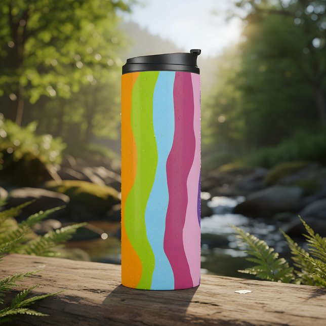 Colorful waves thermal tumbler (colorful waves tumbler)