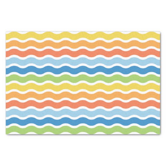 colorful waves tissue paper