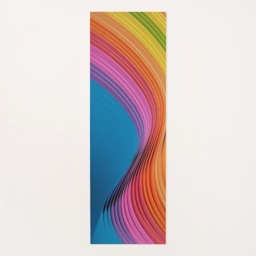 Colorful Waves Yoga Mat