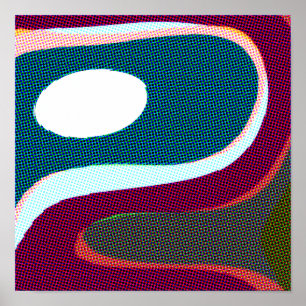Colorful Wavy Abstract 612 Poster