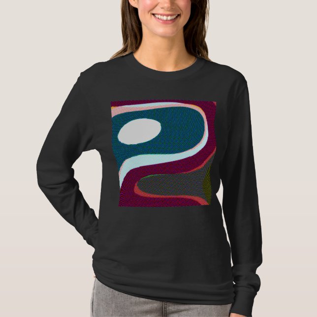 Colorful Wavy Abstract 612 T-Shirt (Front)