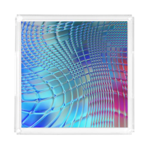 Colorful Wavy Abstract Graphic Wallpaper Acrylic Tray