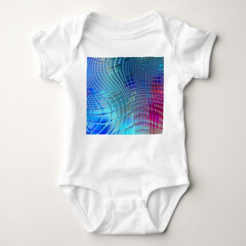 Colorful Wavy Abstract Graphic Wallpaper Baby Bodysuit