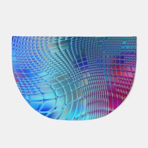 Colorful Wavy Abstract Graphic Wallpaper Doormat