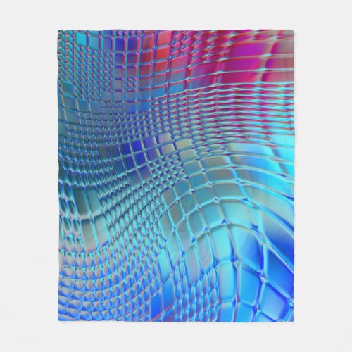 Colorful Wavy Abstract Graphic Wallpaper Fleece Blanket