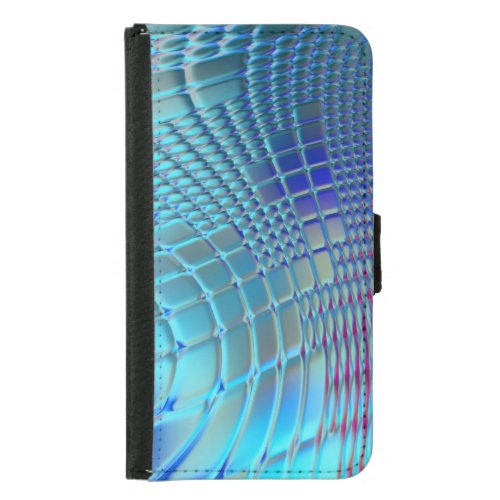 Colorful Wavy Abstract Graphic Wallpaper Samsung Galaxy S5 Wallet Case