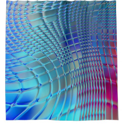Colorful Wavy Abstract Graphic Wallpaper Shower Curtain
