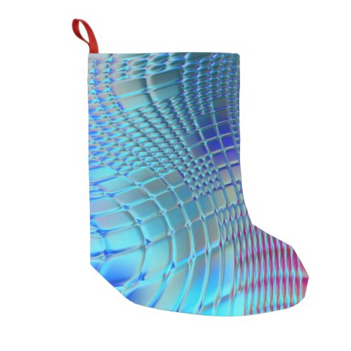 Colorful Wavy Abstract Graphic Wallpaper Small Christmas Stocking