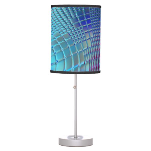 Colorful Wavy Abstract Graphic Wallpaper Table Lamp