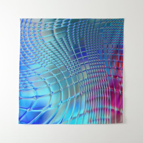 Colorful Wavy Abstract Graphic Wallpaper Tapestry