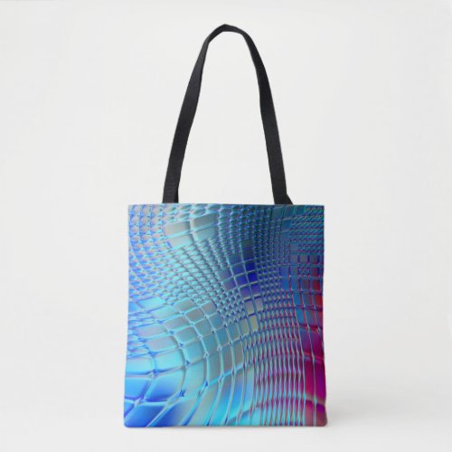 Colorful Wavy Abstract Graphic Wallpaper Tote Bag