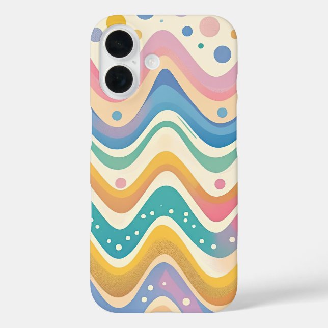 Colorful Wavy Chevron Zigzag Case-Mate iPhone Case (Back)