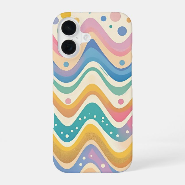 Colorful Wavy Chevron Zigzag Iphone Case (Back)