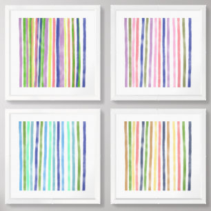 Colorful Wavy Lines Original Wall Art Sets